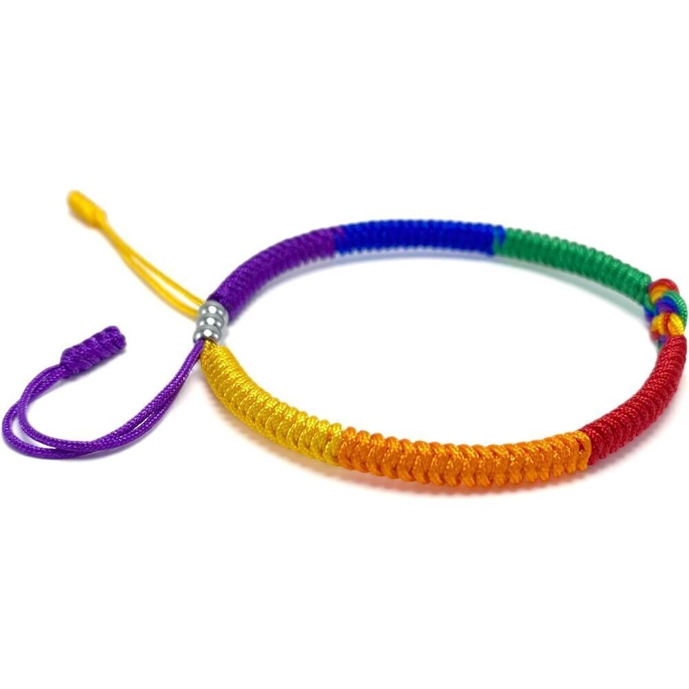 LGBTQ Pride Wrist Bracelet Copper Rope Adjustable Support LGBTQ Community - Picture 4 of 7